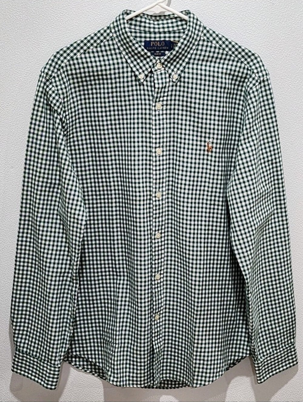Polo Ralph Lauren Long Sleeve Button Up Shirt Men's Size Large Green Check NWT